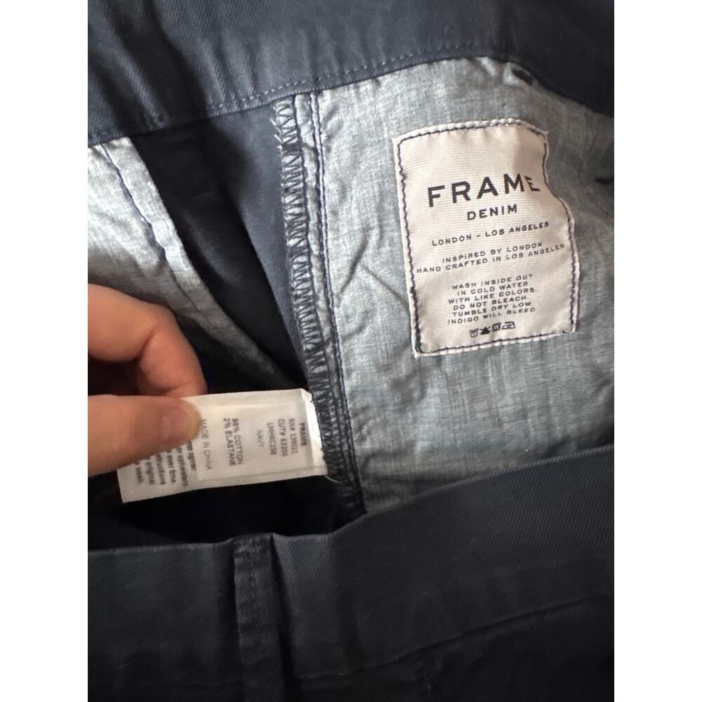NWT Frame L'Homme Slim Cotton Twill in Navy size 36x34 - Picture 5 of 5